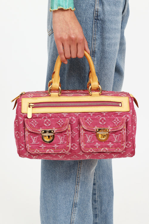 Louis Vuitton Pink Denim Neo Speedy Bag