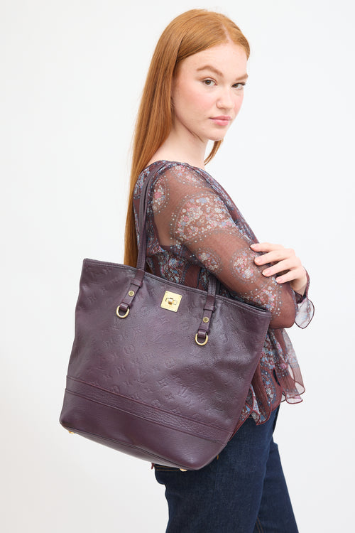 Louis Vuitton Purple Monogram Empreinte Leather Citadine PM Tote Bag