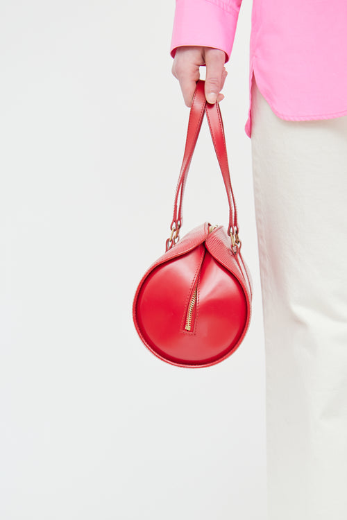 Louis Vuitton Red Epi Soufflot Bag