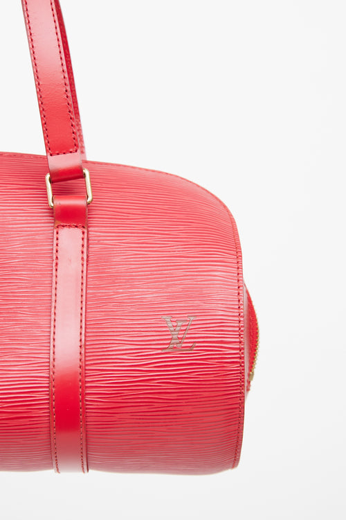 Louis Vuitton Red Epi Soufflot Bag