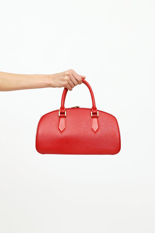 Louis Vuitton Red Epi Leather Jasmin Top Handle Bag