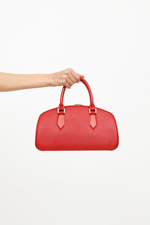 Louis Vuitton Red Epi Leather Jasmin Top Handle Bag