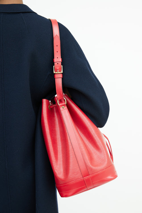 Louis Vuitton Red Epi Leather Noé Bucket Bag