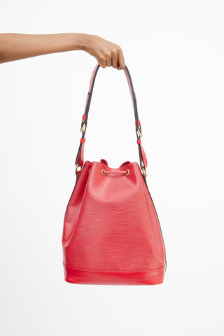 Louis Vuitton Red Epi Leather Noé Bucket Bag