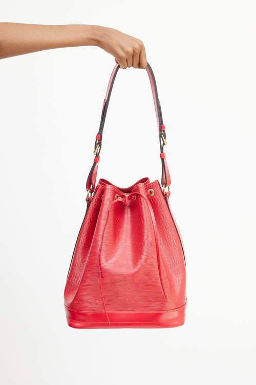 Louis Vuitton Red Epi Leather Noé Bucket Bag