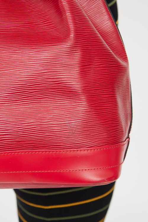 Louis Vuitton Red Epi Leather Noé Bucket Bag