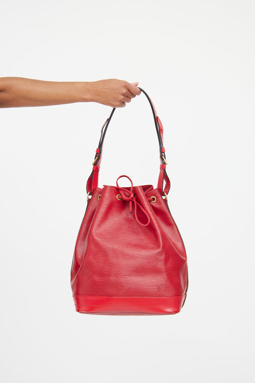 Louis Vuitton Red Epi Leather Noé Bucket Bag