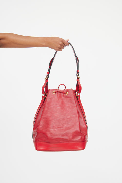 Louis Vuitton Red Epi Leather Noé Bucket Bag