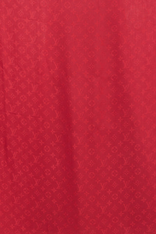 Louis Vuitton Red Silk Monogram Pomme D
Amour Scarf