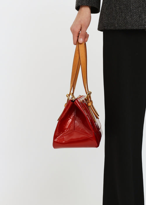 Louis Vuitton Red Vernis Rosewood Avenue Bag