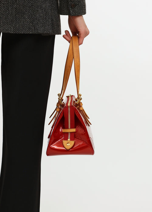 Louis Vuitton Red Vernis Rosewood Avenue Bag