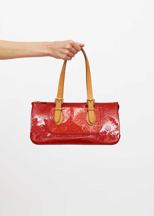 Louis Vuitton Red Vernis Rosewood Avenue Bag