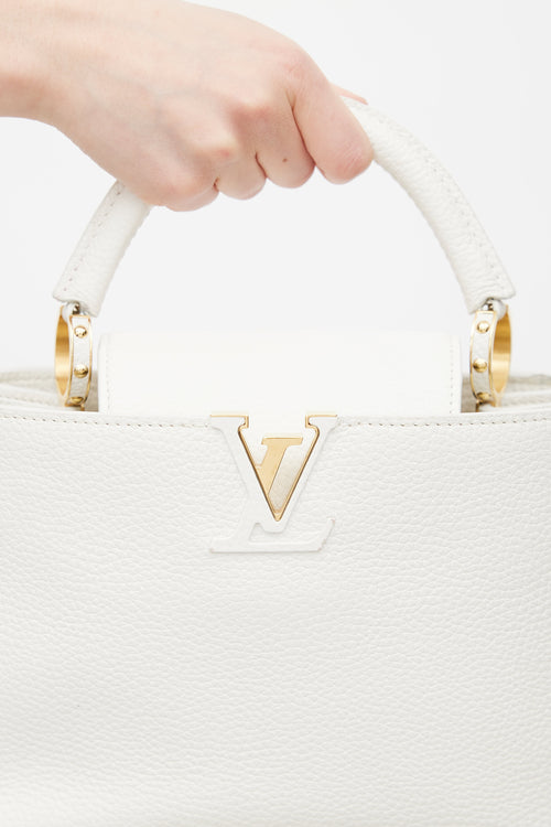 Louis Vuitton Snow White Taurillon Capucines BB Bag