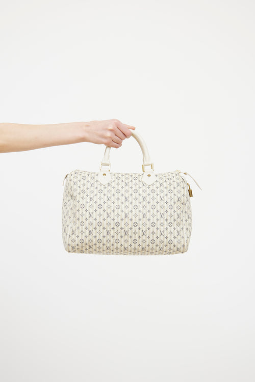 Louis Vuitton 2007 White Mini Lin Croisette Speedy 30 Bag