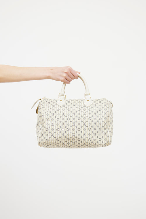 Louis Vuitton 2007 White Mini Lin Croisette Speedy 30 Bag