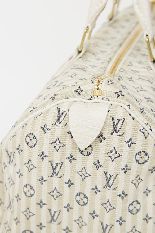 Louis Vuitton 2007 White Mini Lin Croisette Speedy 30 Bag