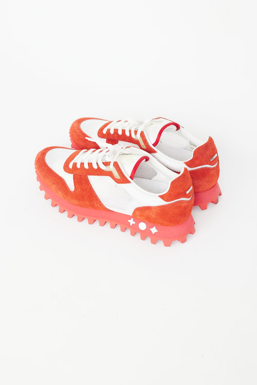 Louis Vuitton Virgil Abloh Red 
White Runner Sneaker