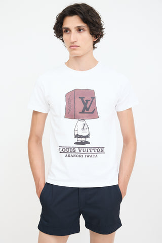 Louis Vuitton White Akanori Iwata Graphic T-Shirt