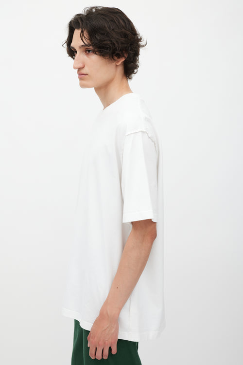 Louis Vuitton White Embossed Logo T-Shirt