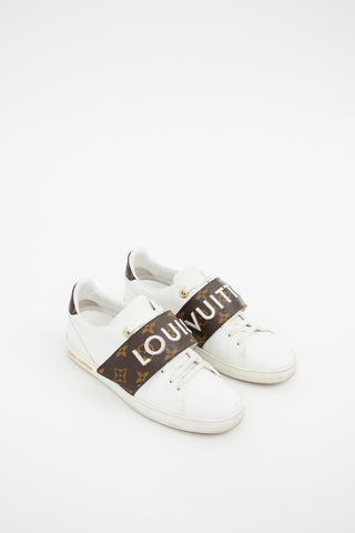 Louis Vuitton White  
Brown Frontrow Logo Sneakers