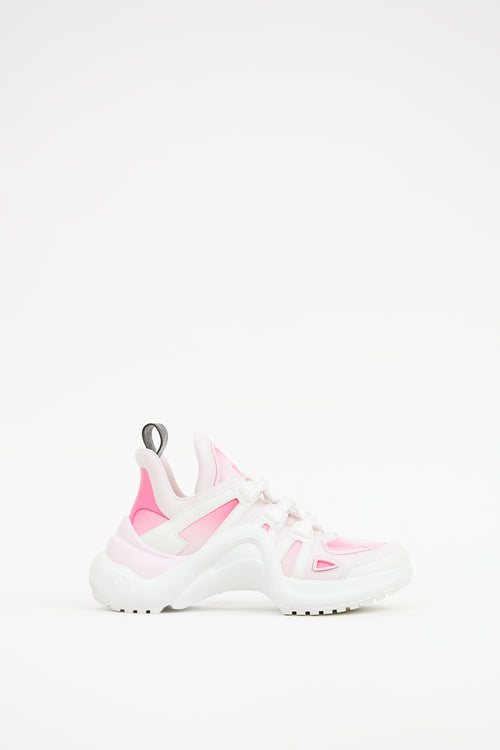 Louis Vuitton White 
Pink Archlight Sneaker