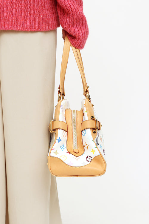 Louis Vuitton White Maurakami Claudia Bag