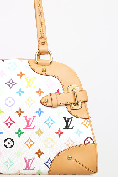 Louis Vuitton White Maurakami Claudia Bag