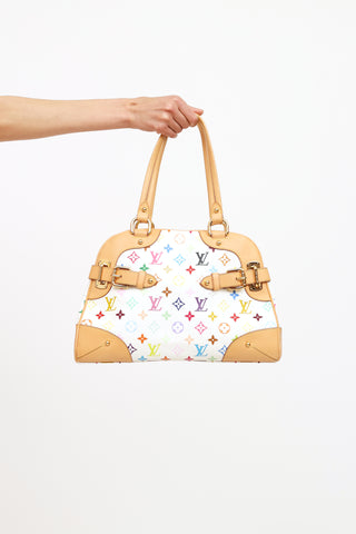 Louis Vuitton White Maurakami Claudia Bag