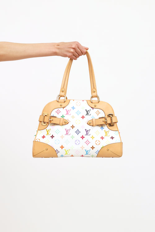 Louis Vuitton White Maurakami Claudia Bag