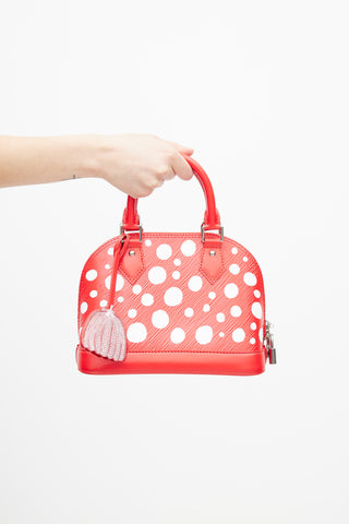 Louis Vuitton X Yayoi Kusama Red 
White Polka Dot Alma BB EPI Bag