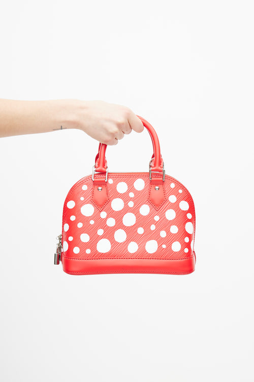 Louis Vuitton X Yayoi Kusama Red 
White Polka Dot Alma BB EPI Bag