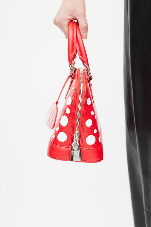 Louis Vuitton X Yayoi Kusama Red 
White Polka Dot Alma BB EPI Bag