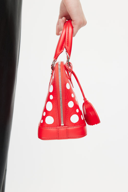 Louis Vuitton X Yayoi Kusama Red 
White Polka Dot Alma BB EPI Bag