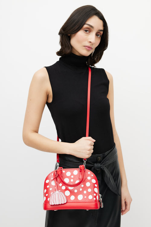 Louis Vuitton X Yayoi Kusama Red 
White Polka Dot Alma BB EPI Bag