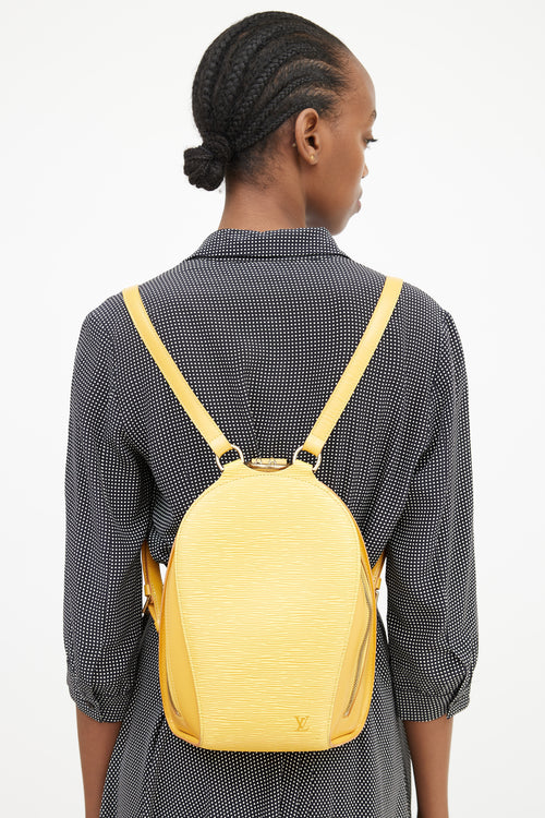 Louis Vuitton Yellow Epi Leather Mabillon Backpack