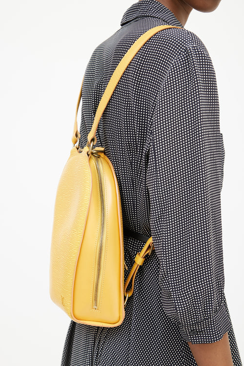 Louis Vuitton Yellow Epi Leather Mabillon Backpack