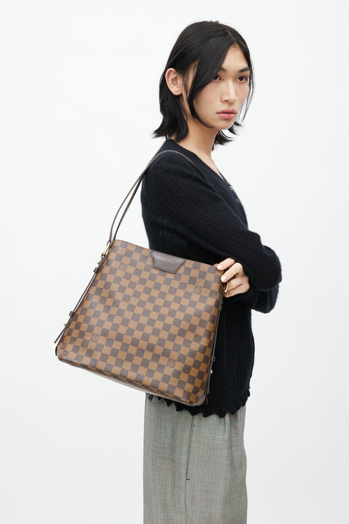 Louis Vuitton 2012 Brown Damier Ebene Cabas Rivington Tote