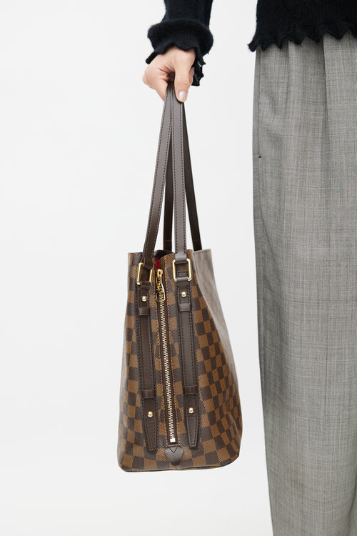 Louis Vuitton 2012 Brown Damier Ebene Cabas Rivington Tote