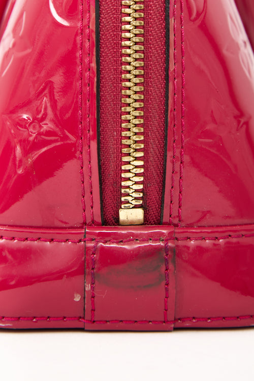 Louis Vuitton 2015 Red Monogram Vernis Alma BB Bag