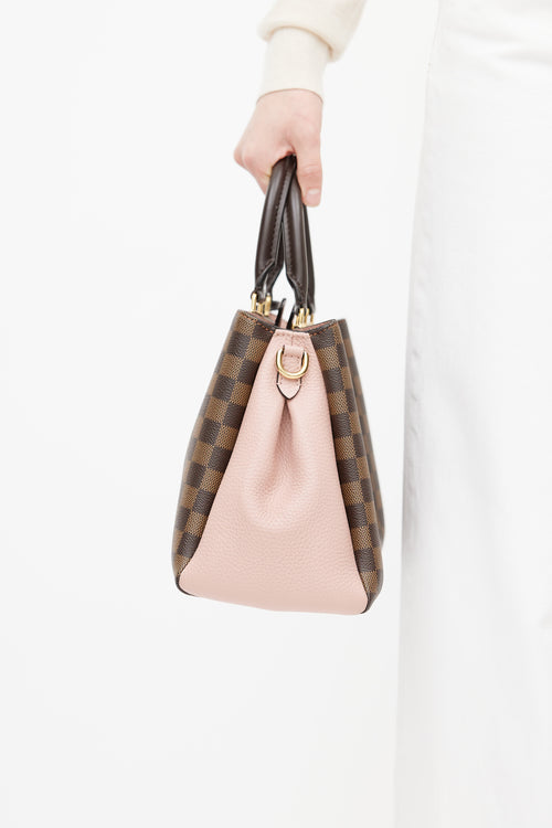 Louis Vuitton 2019 Brown 
Pink Damier Ebene Brittany Shoulder Bag