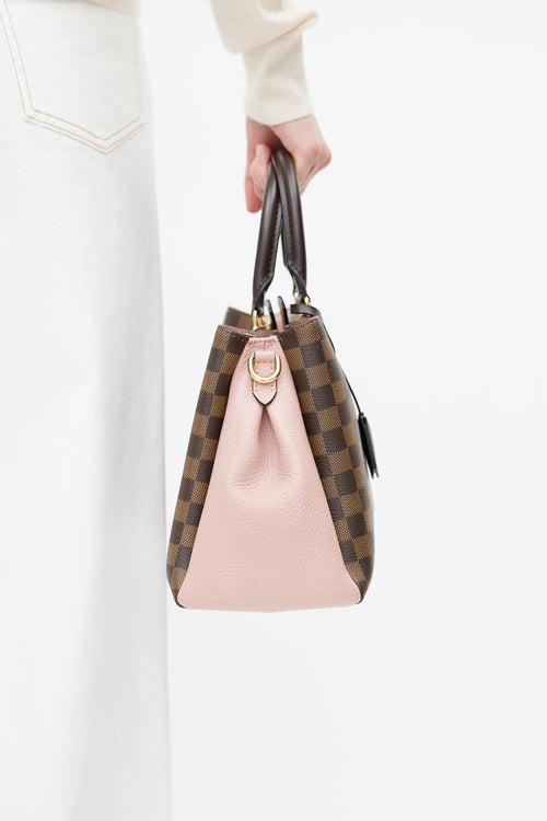 Louis Vuitton 2019 Brown 
Pink Damier Ebene Brittany Shoulder Bag