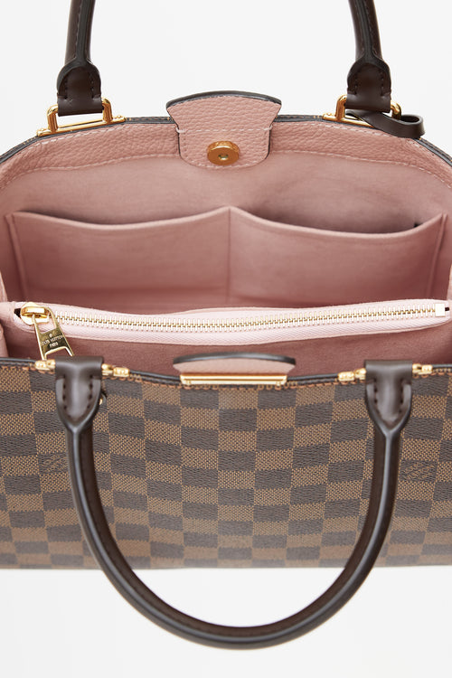 Louis Vuitton 2019 Brown 
Pink Damier Ebene Brittany Shoulder Bag