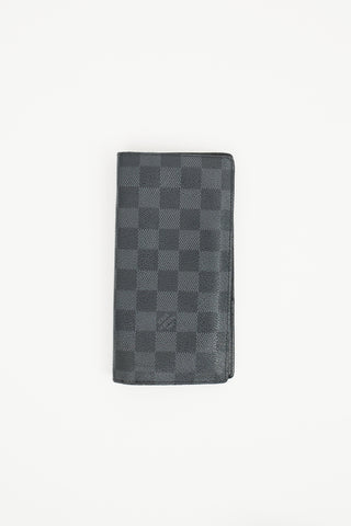 Louis Vuitton Black Damier Graphite Brazza Wallet