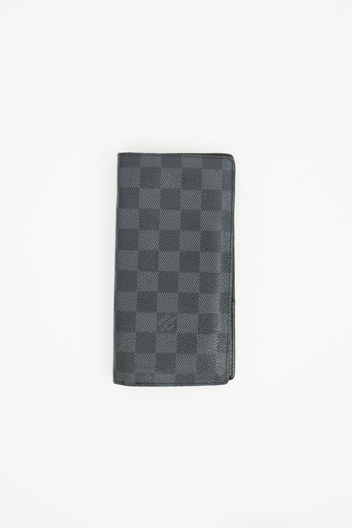 Louis Vuitton Black Damier Graphite Brazza Wallet