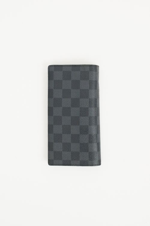 Louis Vuitton Black Damier Graphite Brazza Wallet