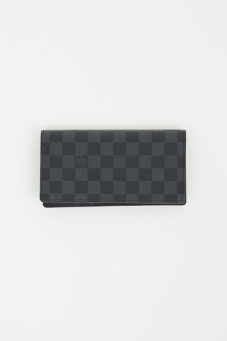 Louis Vuitton Black Damier Graphite Brazza Wallet