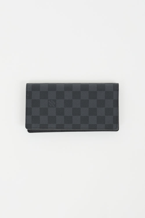 Louis Vuitton Black Damier Graphite Brazza Wallet