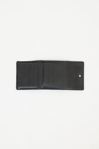 Louis Vuitton Black Epi Leather Elise Double Flap Wallet