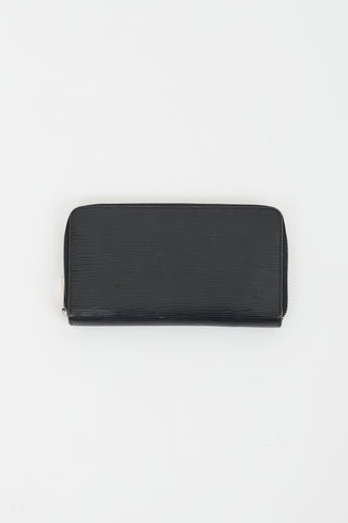 Louis Vuitton Black Epi Zippy Organizer Wallet