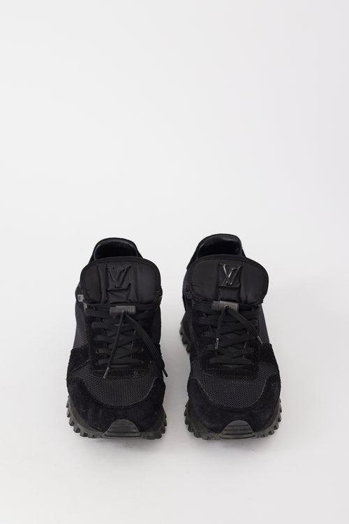 Louis Vuitton Black Mesh 
Suede Runner Sneaker